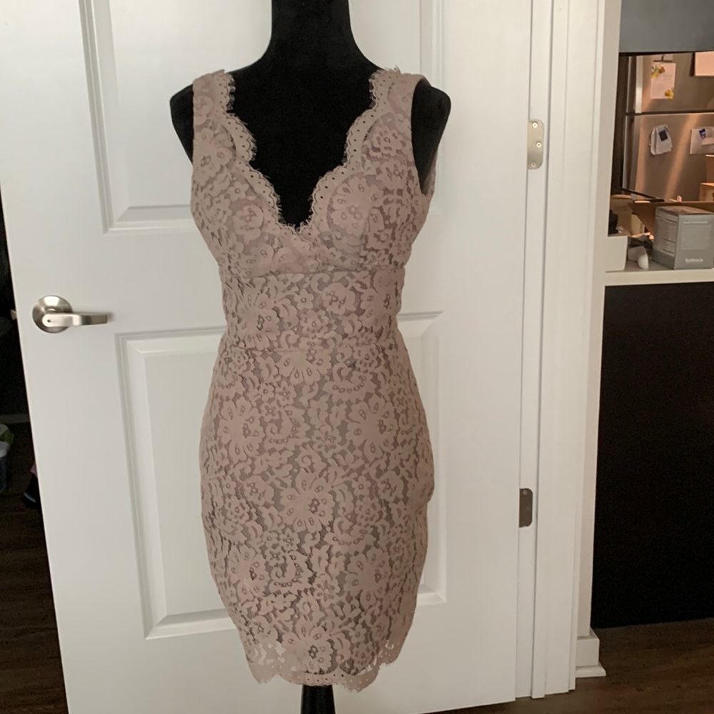 Noir by Lazaro Taupe Dress